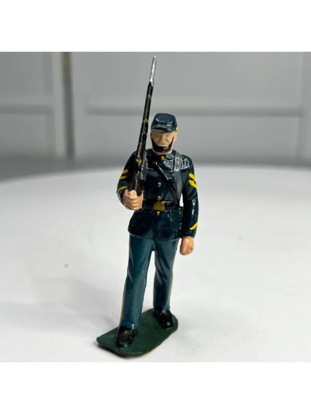 Vintage Union Toy Soldier Figurine in Marching Pose - Possibly Marx Reissue?